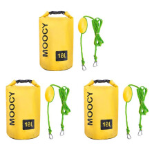 3X Moocy Tow Rope Sand Sack 2-in-1 Sand Anchor Waterproof Dry Bag with Adjustable Buoy for Kayak Jet Ski Rowing 10L
