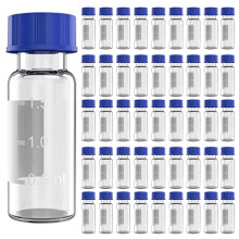 300Er-Pack Fläschchen für Autosampler,2-Ml-HPLC-Fläschchen,9-425 Labor-Bernsteinfläschchen mit Beschriftbarem Punkt und
