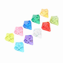 10 pezzi di gemme da immersione in acrilico colorato in scatola del tesoro d'oro per bambini