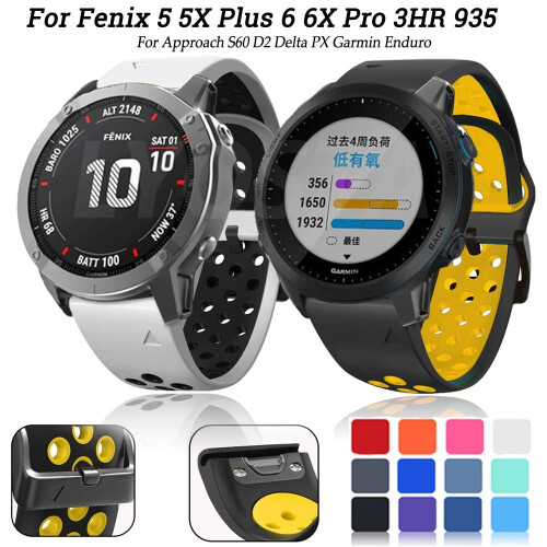 Silicone Quick Release Strap Adjustable Comfortable Fit Watch Band for Garmin Forerunner 935 945 1