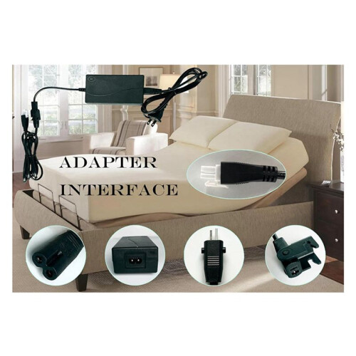 2X Adjustable Bed Base Power Supply Adapter,Electric Bed Power Supply Replacement Power Cord Kit US Plug