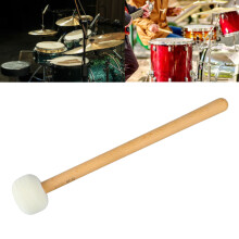 32cm White Beechwood & Felt Bass Drum Mallet with Anti-slip Grip SP 02