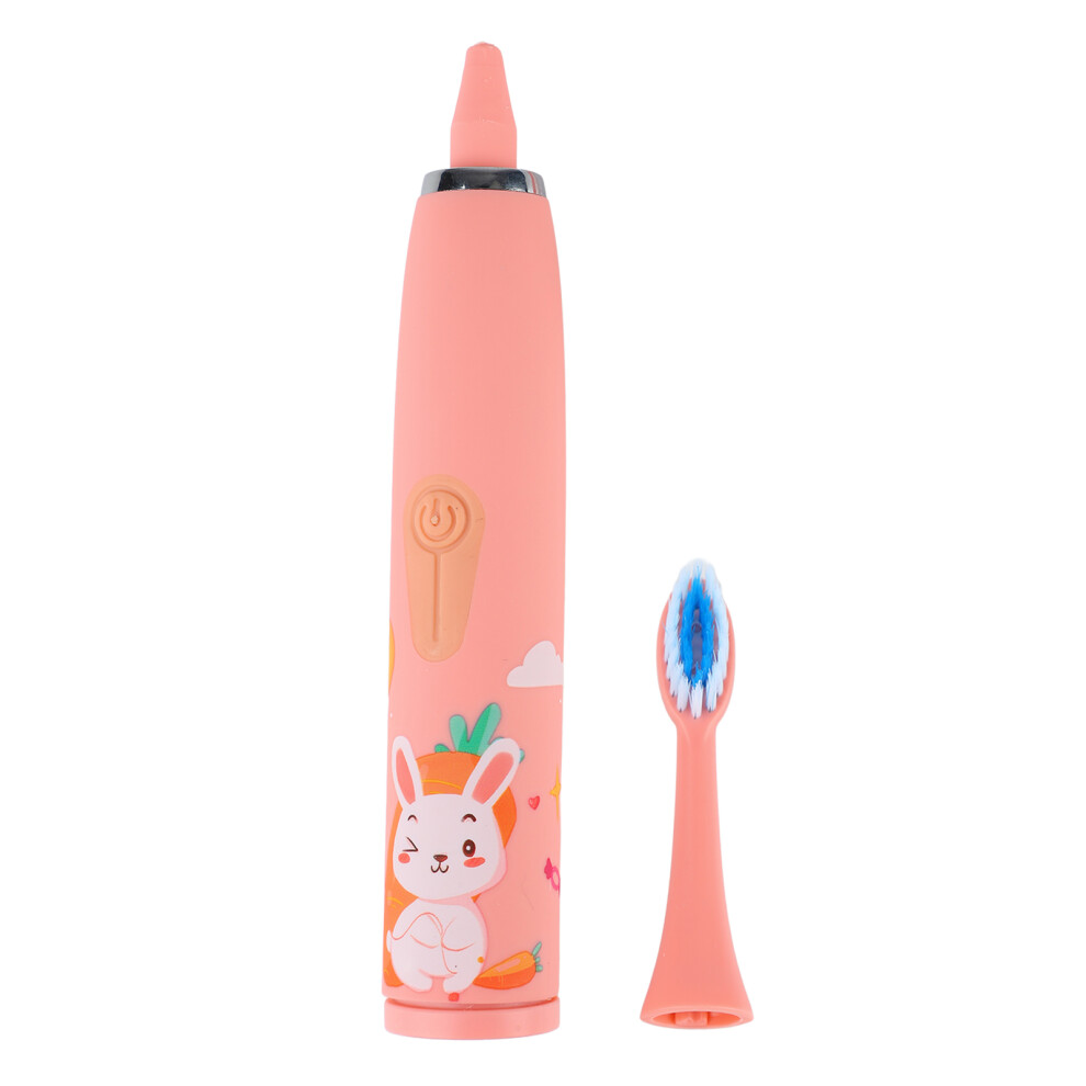 Children Electric Toothbrush Pink, 4 Gears, 8 Brush Heads, USB Charging