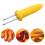 12 Pieces of Corn Rack Corn  the Cob Stainless Steel Corn Rack Fork Skewers with Silicone Handle 3
