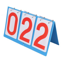 Tragbares 3-stelliges Flipperscoreboard für Volleyball & Tischtennis, Blau