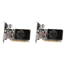 2X Geforce GT610 1 GB DDR3-Grafikkarte 810 MHz 1800 MHz 64 Bit 40 Nm VGA+HD+DVI-Grafikkarte