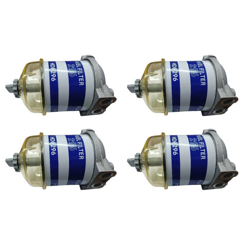 4X  Filter Oil Water Separator Single Cup Assembly 7111-296 HDF296 Universal Fuel Filter 296 Filter Elements