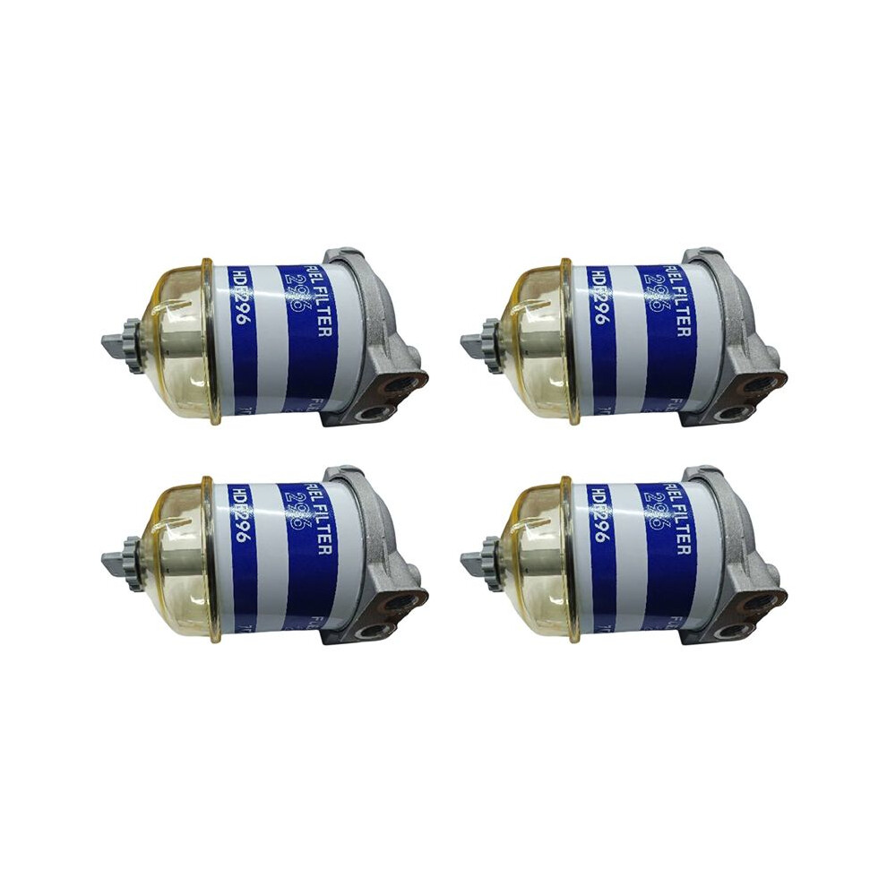 4X Filter Oil Water Separator Single Cup Assembly 7111-296 Hdf296 Universal Fuel Filter 296 Filter Elements 4714040828802