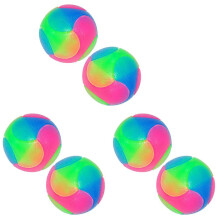 Light Dog Balls Flashing Elastic Glow in the Dark Interactive Pet Toys for Puppy, Cats, Dogs 2 Inch (6x Balls)