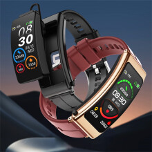 2 in 1 Smartwatch with Earbuds Bluetooth Touch Screen Fitness Tracker Sleep Monitor for iOS Android