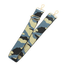 Camera schouderriem van verdikt nylon jacquard, nek- en schouderriem, camera-accessoire, geschikt voor fotografen, cadeau, blauw goud