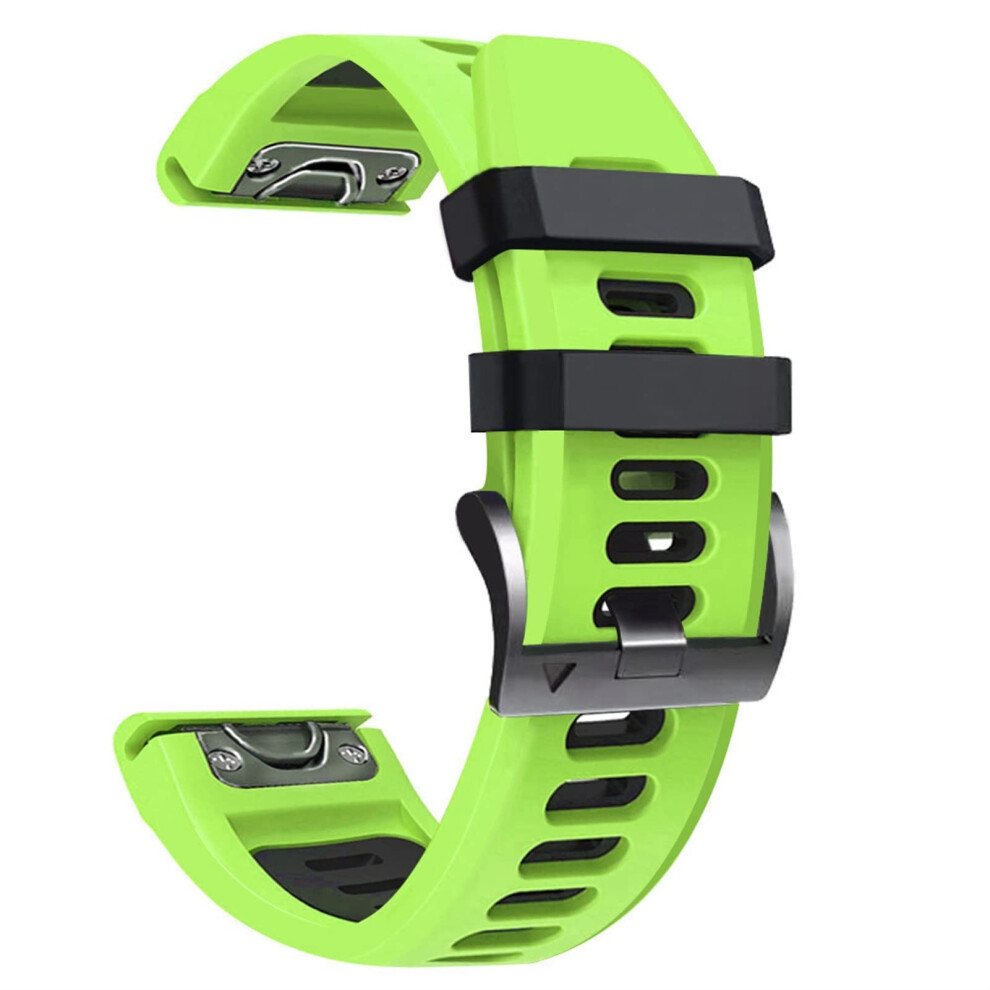 Replacement Band For Garmin Fenix 26Mm Silicone Strap Sweat Resistant Secure Fit For Enduro Mk2i Green 9330225930075