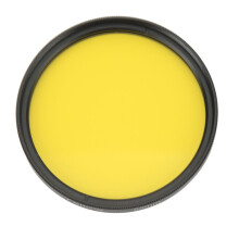 Filtro de lente colorido de 55 mm, filtro de vidro óptico para câmera digital de alta definição para Nikon e Sony, amarelo.
