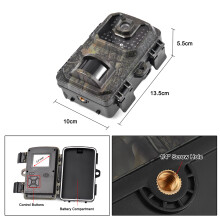 4K 16MP wildcamera met 2,0 inch scherm, 0,5s trigger, infrarood nachtzicht, bewegingsdetectie, IP66 waterdicht