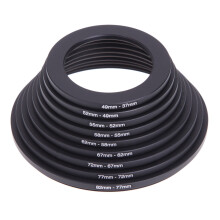 18-teiliges Filterring-Adapterset, komplett aus Metall, Kameraobjektiv-Filteradapter-Ringset-Kit