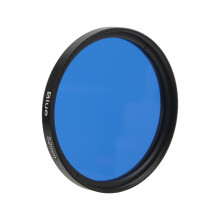 Filtro de Lente de 52mm em Vidro Óptico para Câmeras, Compatível com Câmeras Digitais Nikon e Fujifilm, Cor Azul