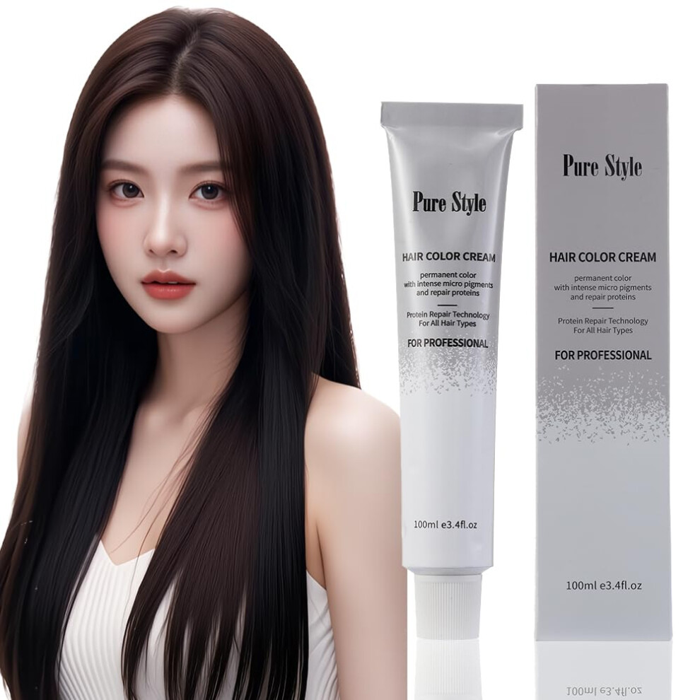 Brown 100Ml Ammonia Permanent Hair Color For 100% Gray Coverage, Long Lasting Cold