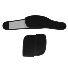 Genouillère noire réglable 19x16x5cm, protection pour tennis et basketball