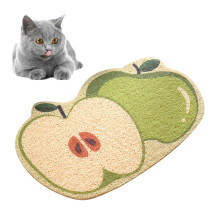 Fruit Shape Cat Litter Mat 40x60cm PVC Skid-Resistant Pet Placemat