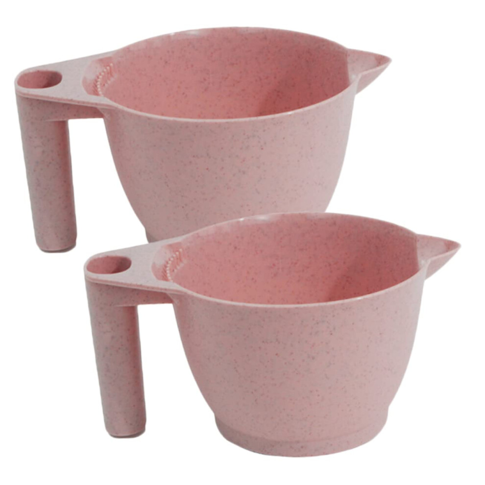 2pcs Hair Dye Mixing Bowls with Ergonomic Handle for Salon and Home Easy Color Mixing