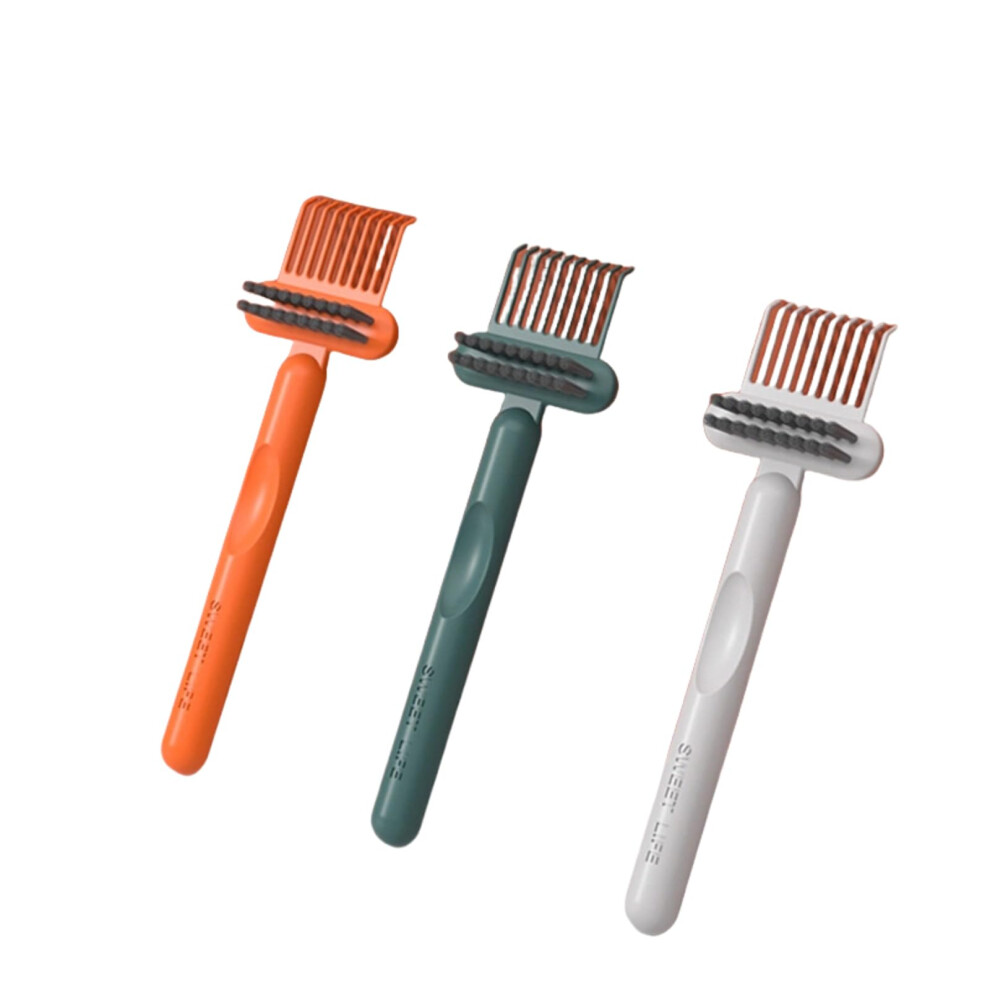 Unisex 2In1 Comb Cleaning Brush Set For Effective Hair And Dust Removal, Mini Hair Brush Cleaner 3Pack