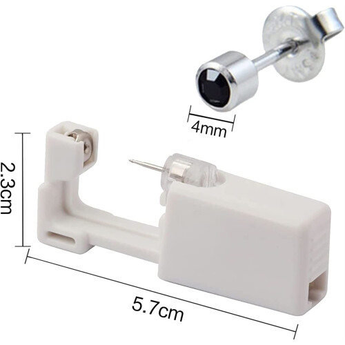 Ear Piercing Kit with Self Ear Piercing Gun, Easy DIY for Ear Nose, Includes Matching Studs 1