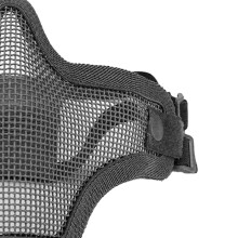 Halbgesichts-Einsatz aus Stahlgitter 54-62cm Outdoor-Schutzmaske Schwarz