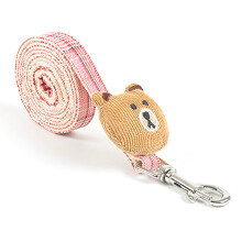 Cute Dog Cat Harness Leash 1.2m Adjustable Breathable Pet Vest Brown