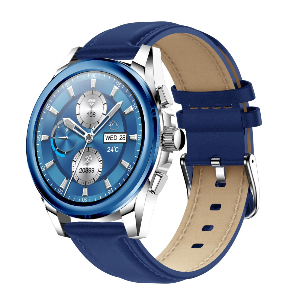 Smart Watch For Men 1.43' Amoled Tooth Calling Fitness Tracker With Heart Rate Blood Pressure Monitor Waterproof For Android Ios Blue 9771547525028