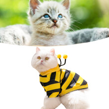 Niedliches Katzen-Hoodie-Kostüm Größe M für Kätzchen & Welpen, Warmes Milchseidenmaterial