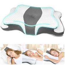 Ergonomisches Konturkissen, Nackenstütze & Schmerzlinderung für alle Schlaftypen