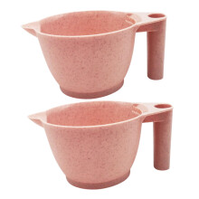 2pcs Hair Dye Mixing Bowls with Ergonomic Handle for Salon and Home DIY Coloring, Reusable