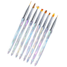 8Pcs Professional Nail Art Brushes and Dotting Tools for Gradient Manicure Drawing at Home or Salon