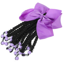 Braided Ponytail Hair Extension with Bowknot Accent, NaturalLook ClipIn Braid for Women
