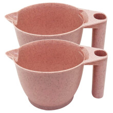 2pcs Hair Dye Mixing Bowls with Ergonomic Handle Grip for Salon and Home Coloring