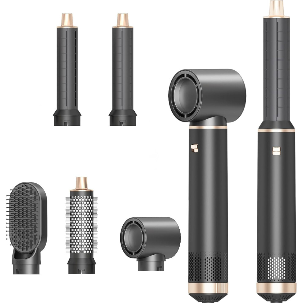 5 in 1 Hair Dryer Brush with Negative Ion Technology, Professional Hot Air Brush for Curling and Straightening
