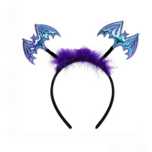 Halloween Headband with Witch Hat Pumpkin Spiderweb Glitter, Comfortable Fit Costume Accessories