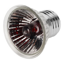 lampada riscaldante infrarossa per rettili da 25W, vetro 50x50mm, UVA UVB, riscaldatore per esposizione al sole