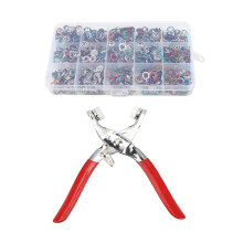 200 Sets Stainless Steel Snaps Buttons Kit with Fastener Pliers for Crafts & Sewing