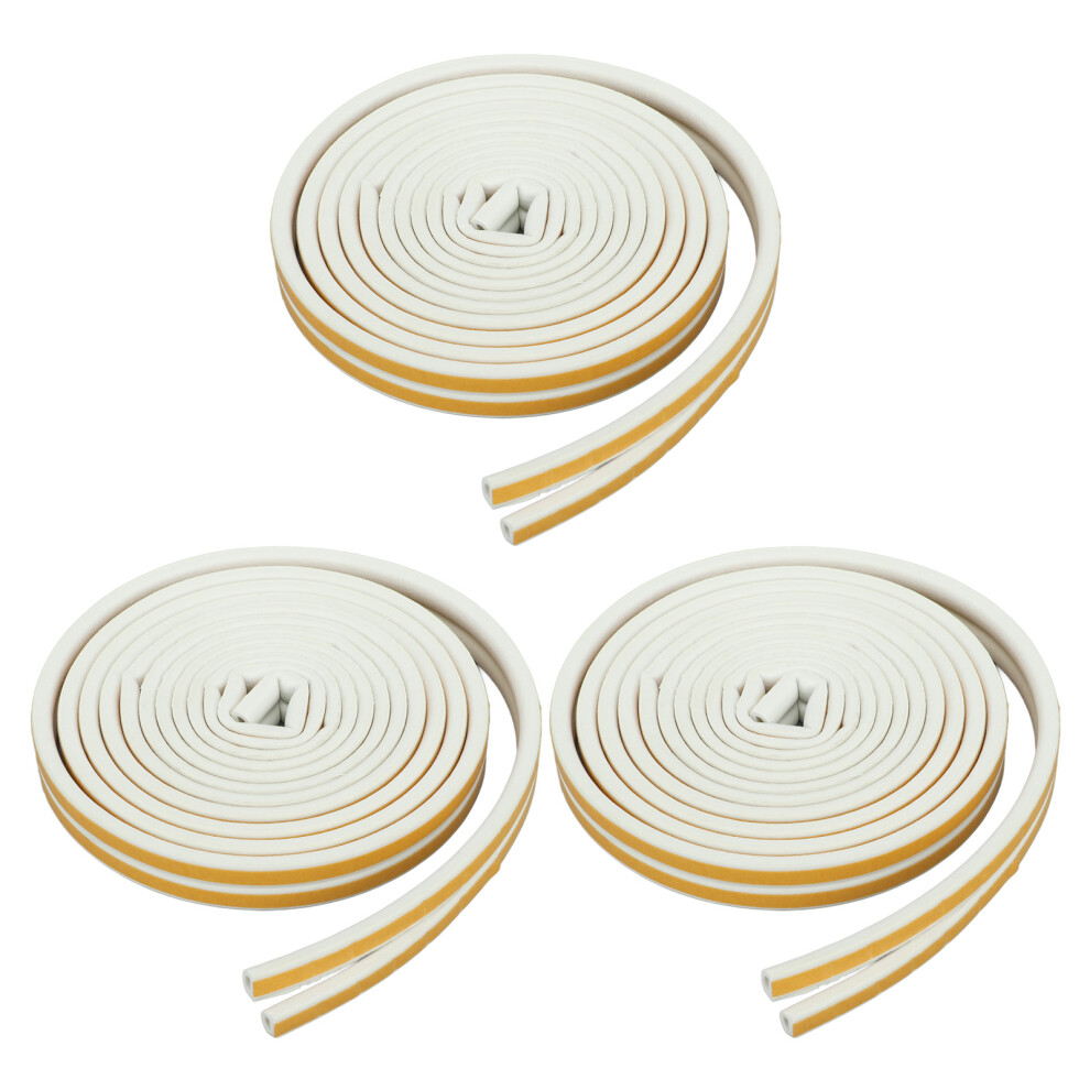 3Pcs Insulated Door Sealing Strips, 9X6x3000mm, Weatherproof 4271389908126