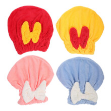 Hair Drying Towel Wrap Set, Microfiber Hair Turban with Bow Knot, Quick Absorbent for Long Curly Hair