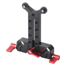 Support de lentille longue en aluminium réglable pour rail de caméra, mâchoire de 15 mm