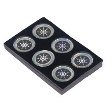 6PCS Autocollants de Protection contre les Radiations en Argent pour Équipements Électroniques, Matériau ABS