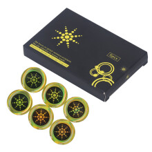 6PCS Adesivi di Protezione dalle Radiazioni, Ioni Negativi, ABS, Oro