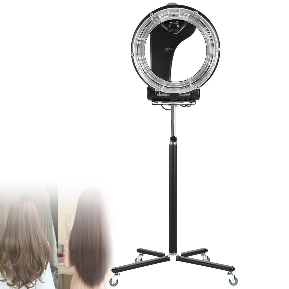 Professional Salon Orbital Infrared Hair Dryer 950W with Rotating Heat and Adjustable Timer