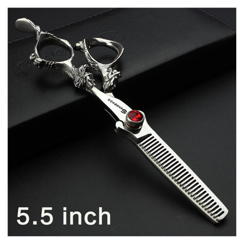 Professional Hair Cutting Scissors Set, Ergonomic Barber Shears with Sharp Precision Blades, 2PCS Silvery 1