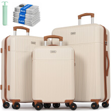 3 PCS ABS Lightweight Travel Cabin Luggage