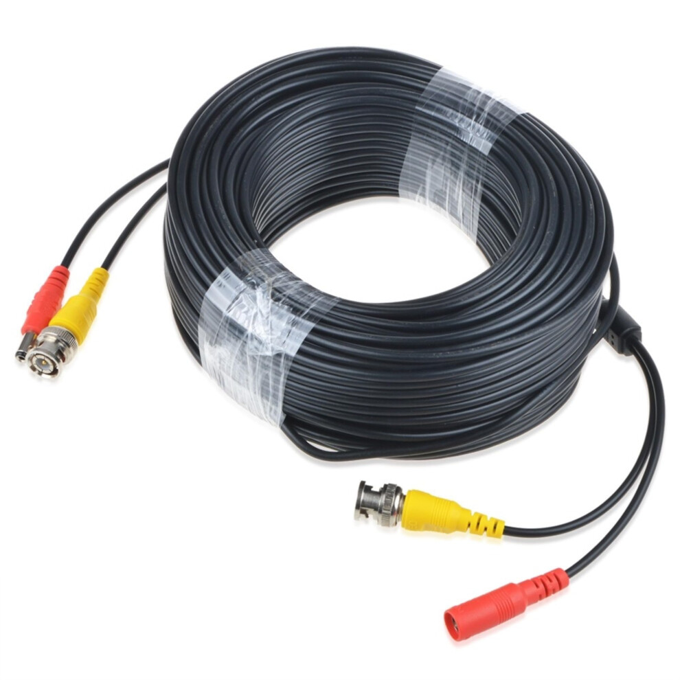 150Ft Bnc Video Power 2ÂInâ1 Cable For Cctv Camera Dvr System, Analog Compatible, Secure Connection Black 9771547525837