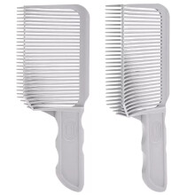 2PCS Professional Fade Comb Set for Men with Ergonomic Grip and Rounded Tips, Gray Small