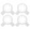 4Pcs White Plastic Ice Cream Maker Nozzles for Decorating Desserts 1
